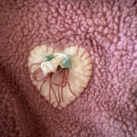 Pink fuzzy one piece outerwear - Picture 4 of 8